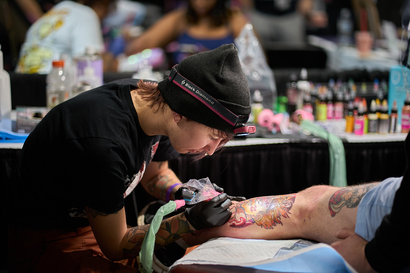 Anna Saveria Tattooing at Anime Ink Convention