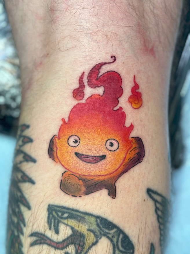 Calcifer tattoo by Anna Saveria